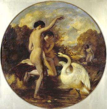 William Etty : Female Bathers Surprised by a Swan